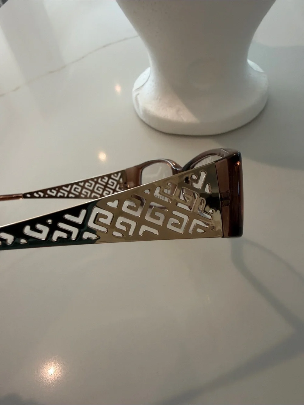 Givenchy Women’s Brown Rectangular Eyeglass Frames-Made in Italy